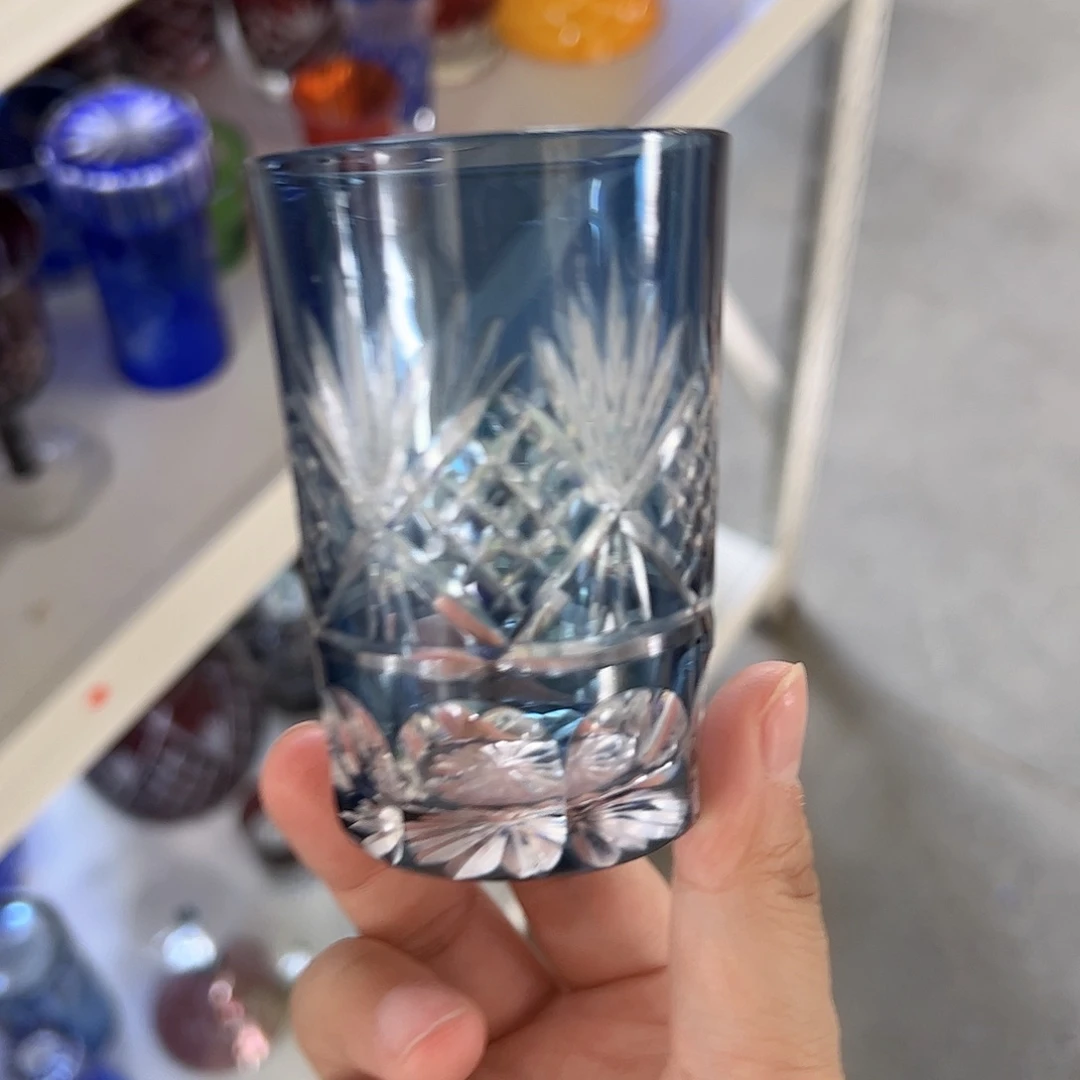 水晶玻璃高脚款微瑕一个
