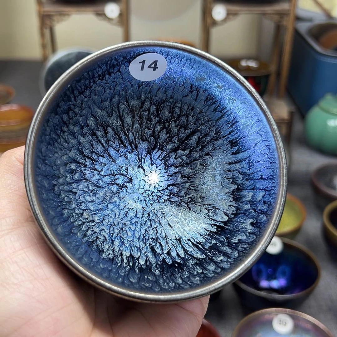 茶盏百花釉滴手工波体