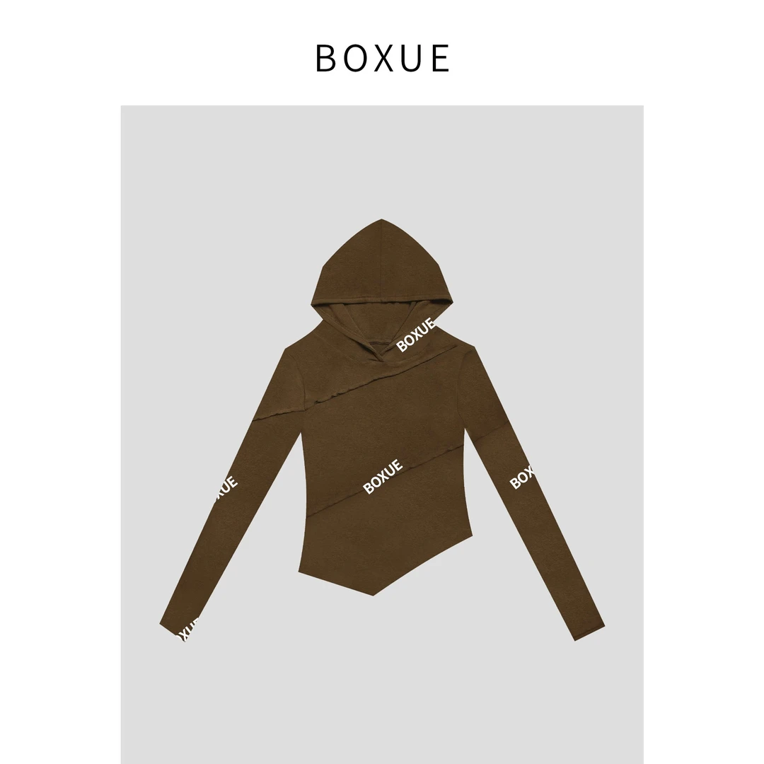 BOXUE “纸片人” 时尚休闲纯色百搭 卫衣#230914WY71