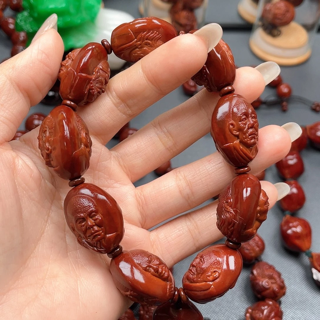 枫***橄榄核手串十八罗汉