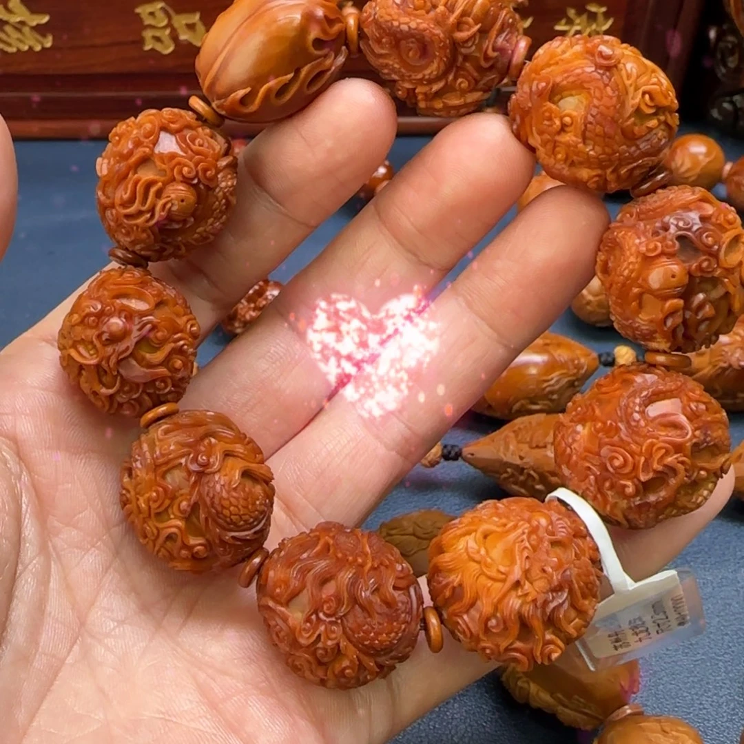 橄榄核手串/手链九龙戏珠