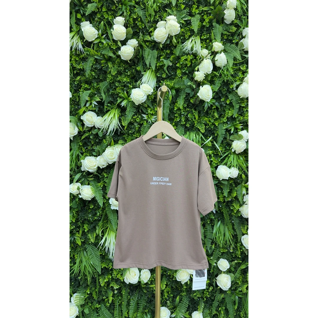 品牌高端透气纯棉字母印花T恤【大童-青少年】短袖【130-170】——T018