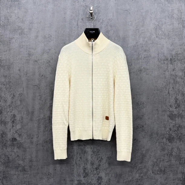 99新 LouisVuitton/路易威登 Lv棋盘格Logo针织拉链夹克/10094/S
