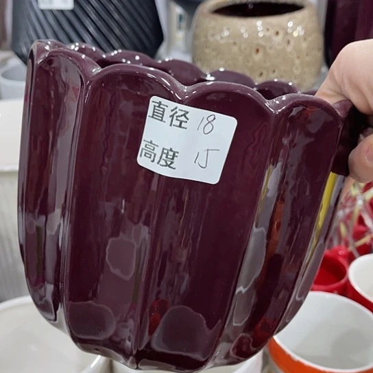 多肉绿植陶瓷花盆9.9包邮，有孔