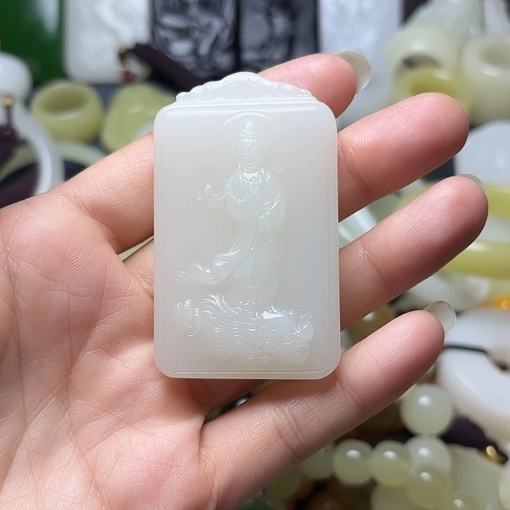 和田玉（糖玉）未镶嵌车挂