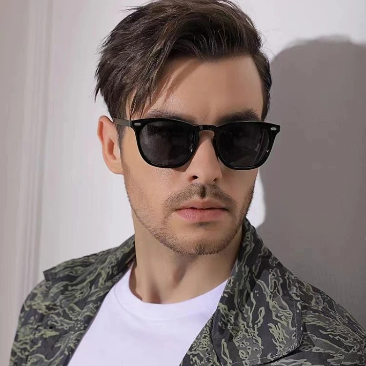 HKZA跨境新款欧美时尚铝镁变色偏光太阳镜男女夜视镜开车驾驶防晒