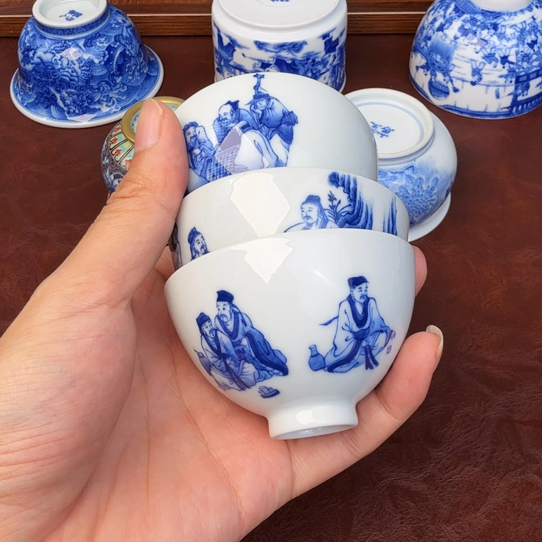 川***寨景德镇全手工全手绘茶具