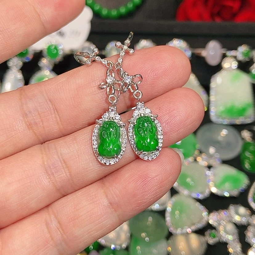 【闪购商品】未镶嵌翡翠耳饰天然翡翠