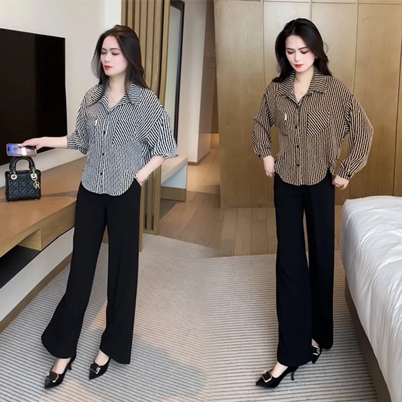 春秋穿搭衬衫休闲时尚洋气气质显瘦减龄女神上衣衬衣长袖高腰