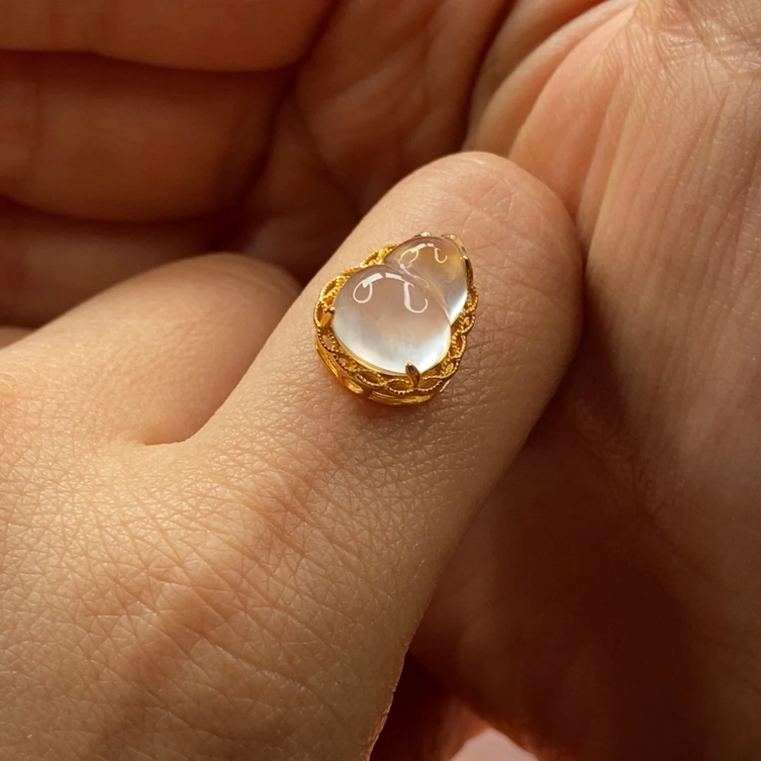 石英质玉颈饰银S925镶嵌明*