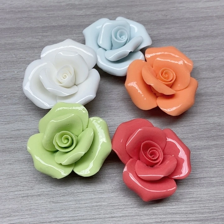 摆件手工制作陶瓷花冰箱贴