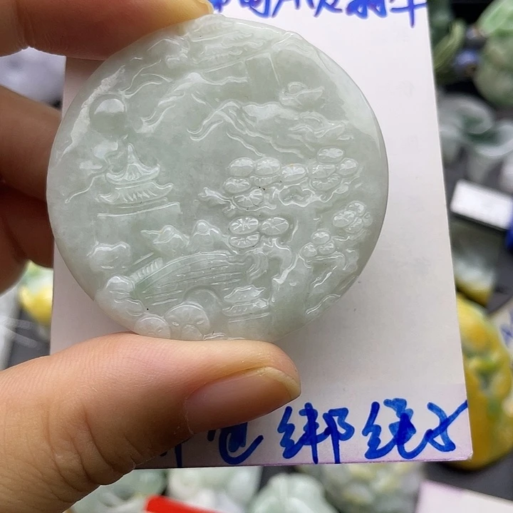 颈饰未镶嵌翡翠天然翡翠