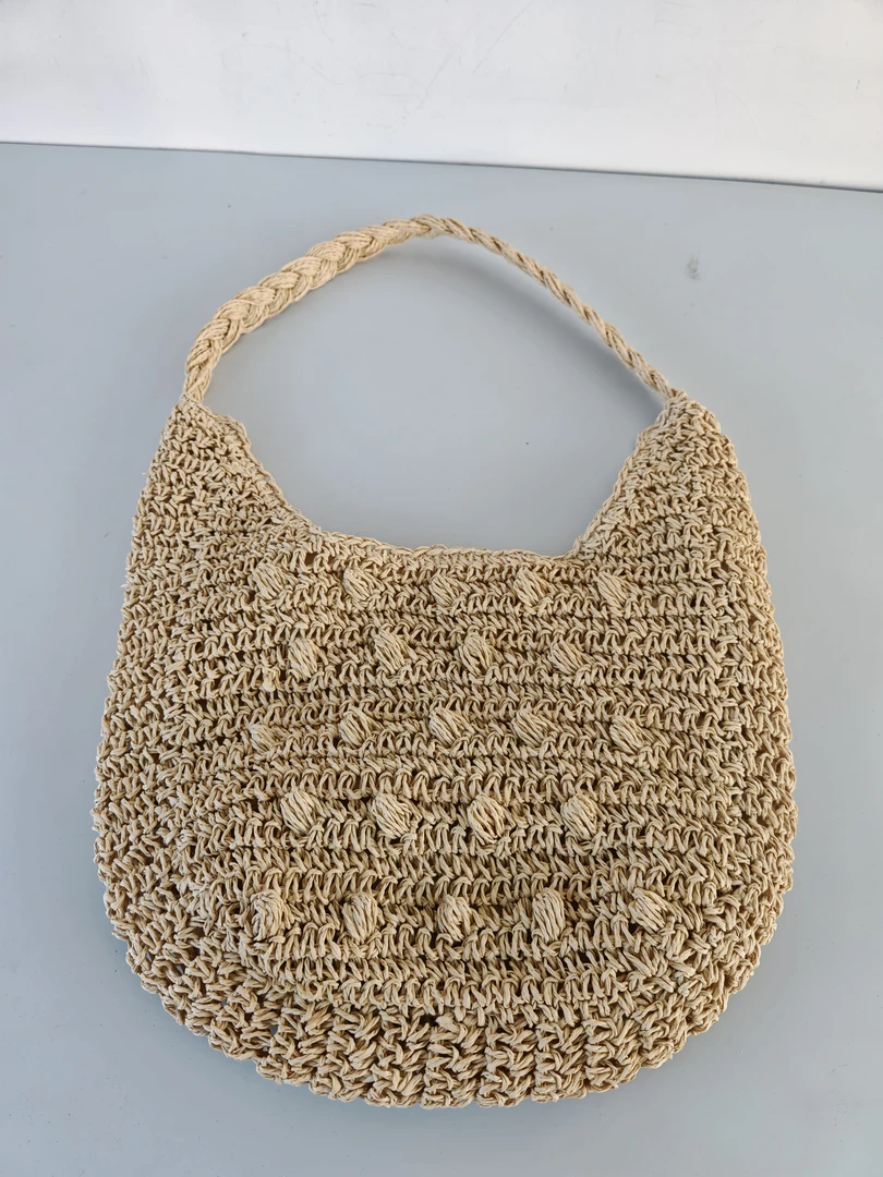 单肩包休闲简约编织包包肩包手拎包珠包网红百搭