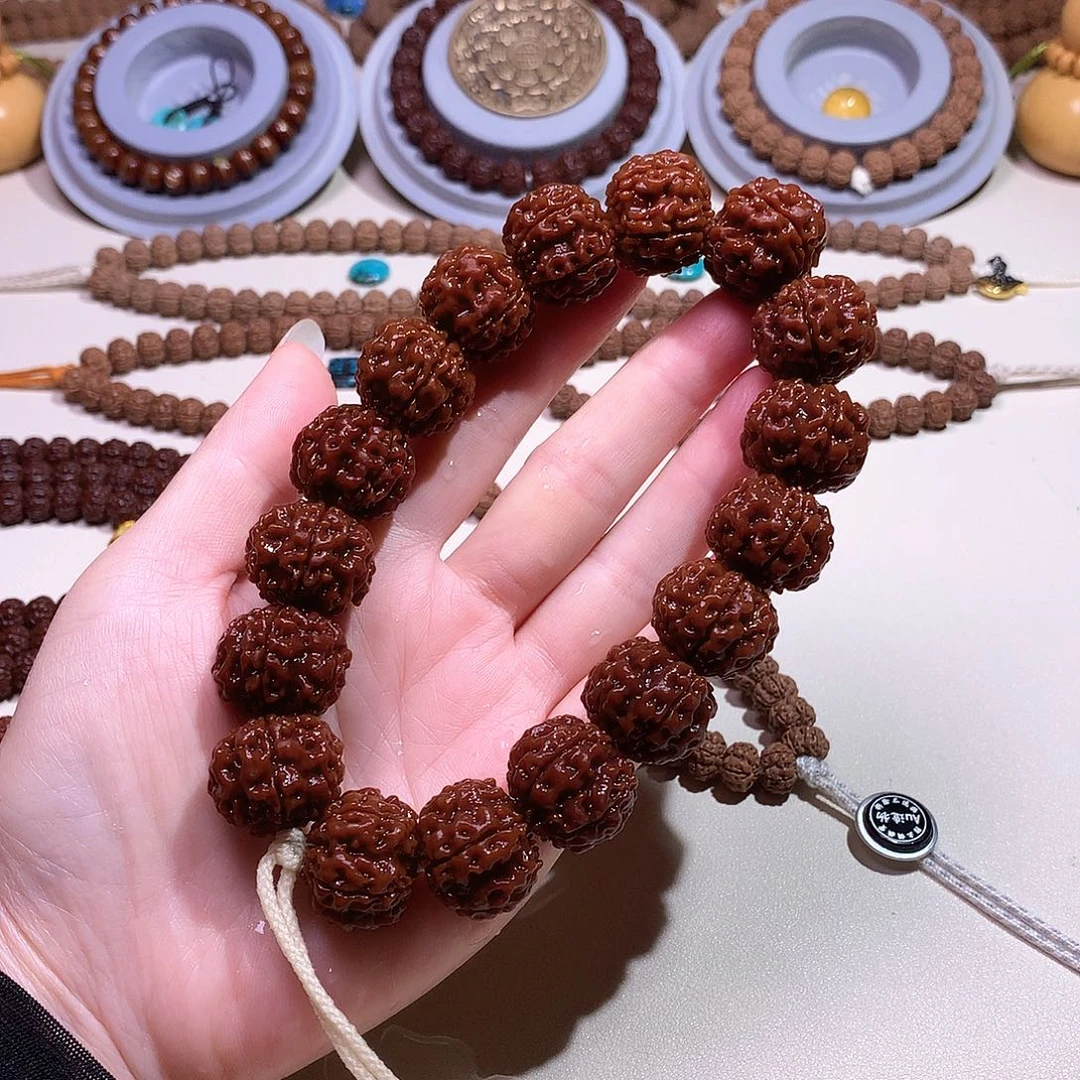 吊坠文玩核桃方印梅花