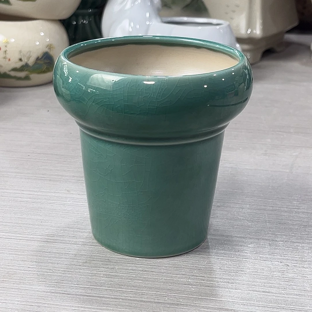 陶瓷绿植多肉微瑕花盆口径10*11