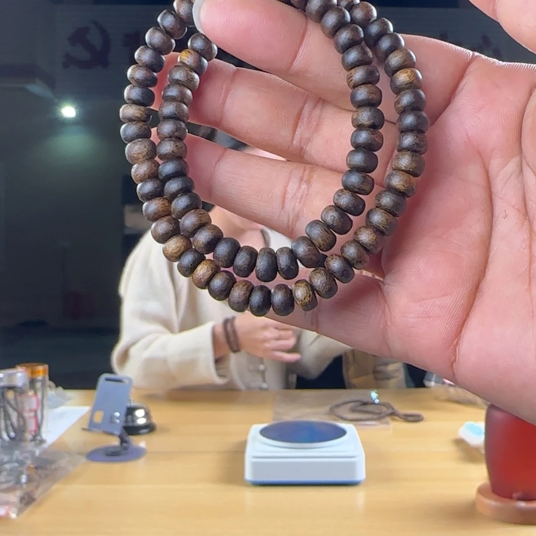 手串沉香棋楠千算盘珠双圈7克➕多样性发一SW-7S7-S1229