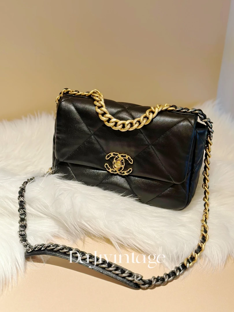 99新 Chanel/香奈儿 大吉中古/Chanel香奈儿19bag小号斜挎包