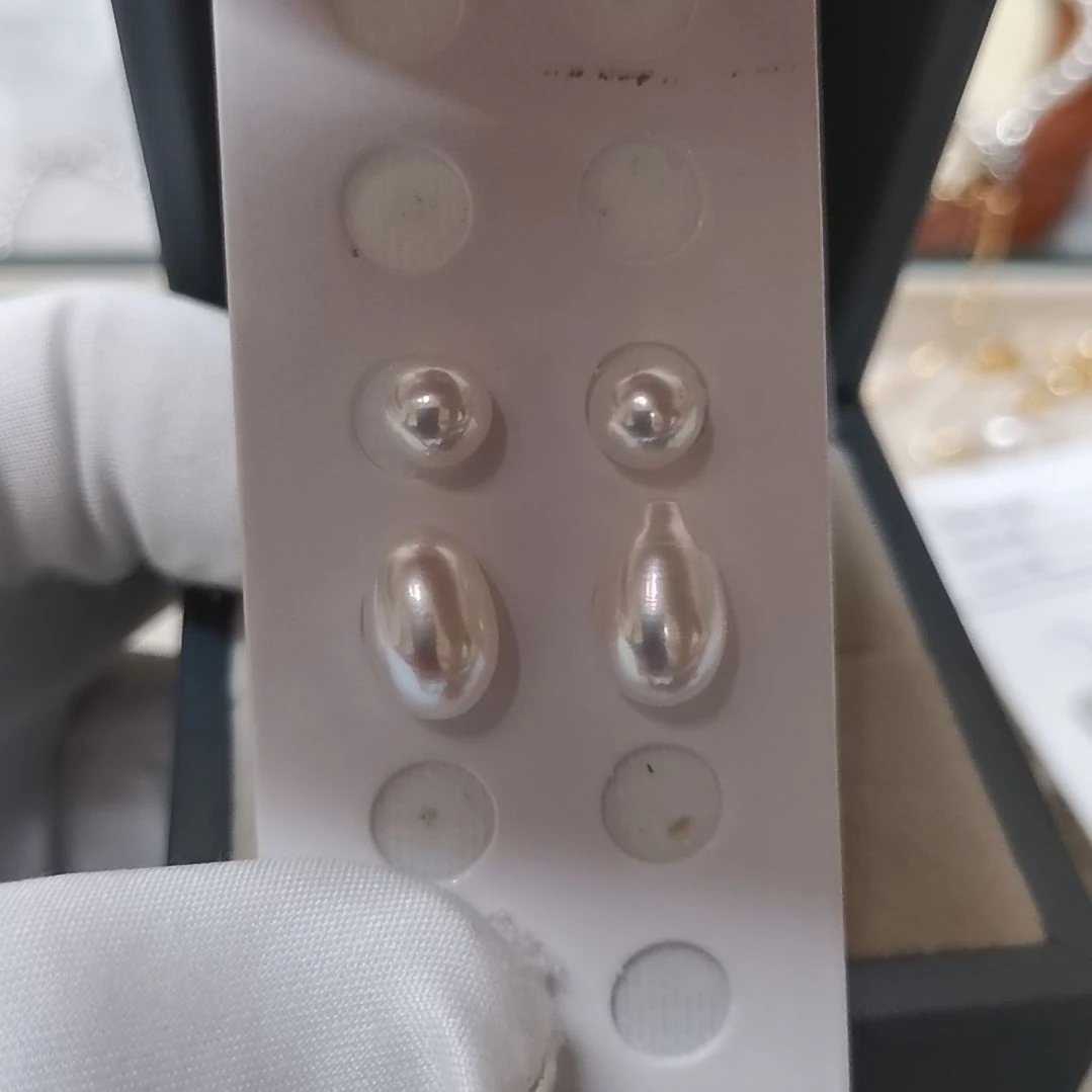 奇***他银S925镶嵌耳饰淡水珍珠