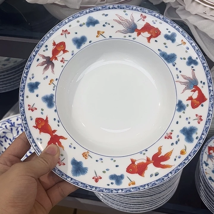 8寸金鱼满堂草帽盘