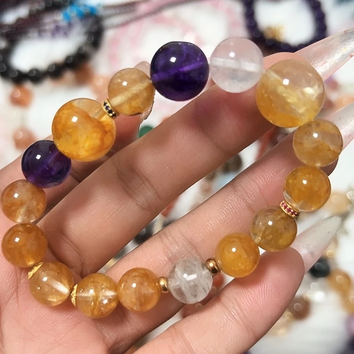 银S925镶嵌珠宝半成品紫晶