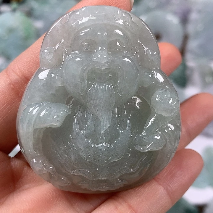 颈饰未镶嵌翡翠立体财神爷福利卡厚11+