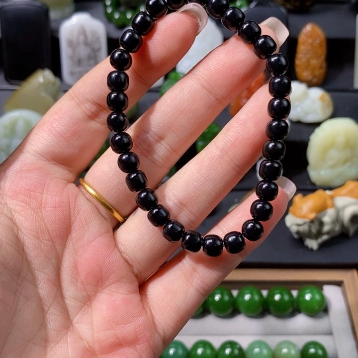 查罗石未镶嵌手把件