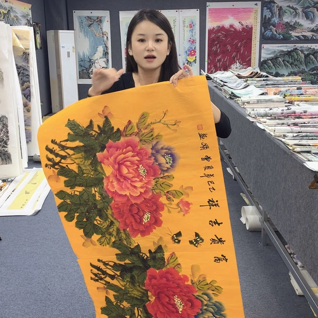 国画作品小姐姐放漏…