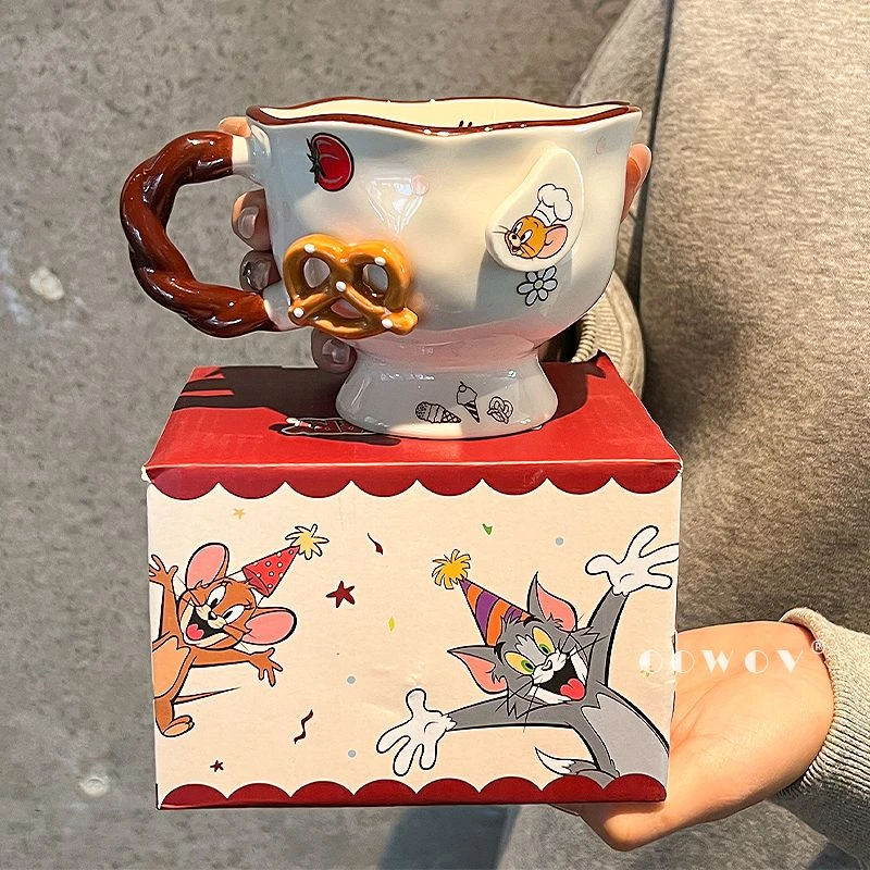 猫和老鼠马克杯可爱风女生陶瓷水杯子高颜值咖啡杯生日中秋节礼物