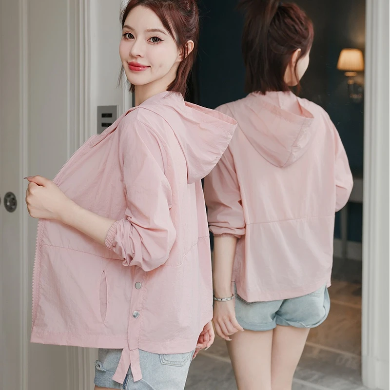 小个子防晒衣女夏季薄款2025新款宽松防晒服透气女士妈妈短外套洋