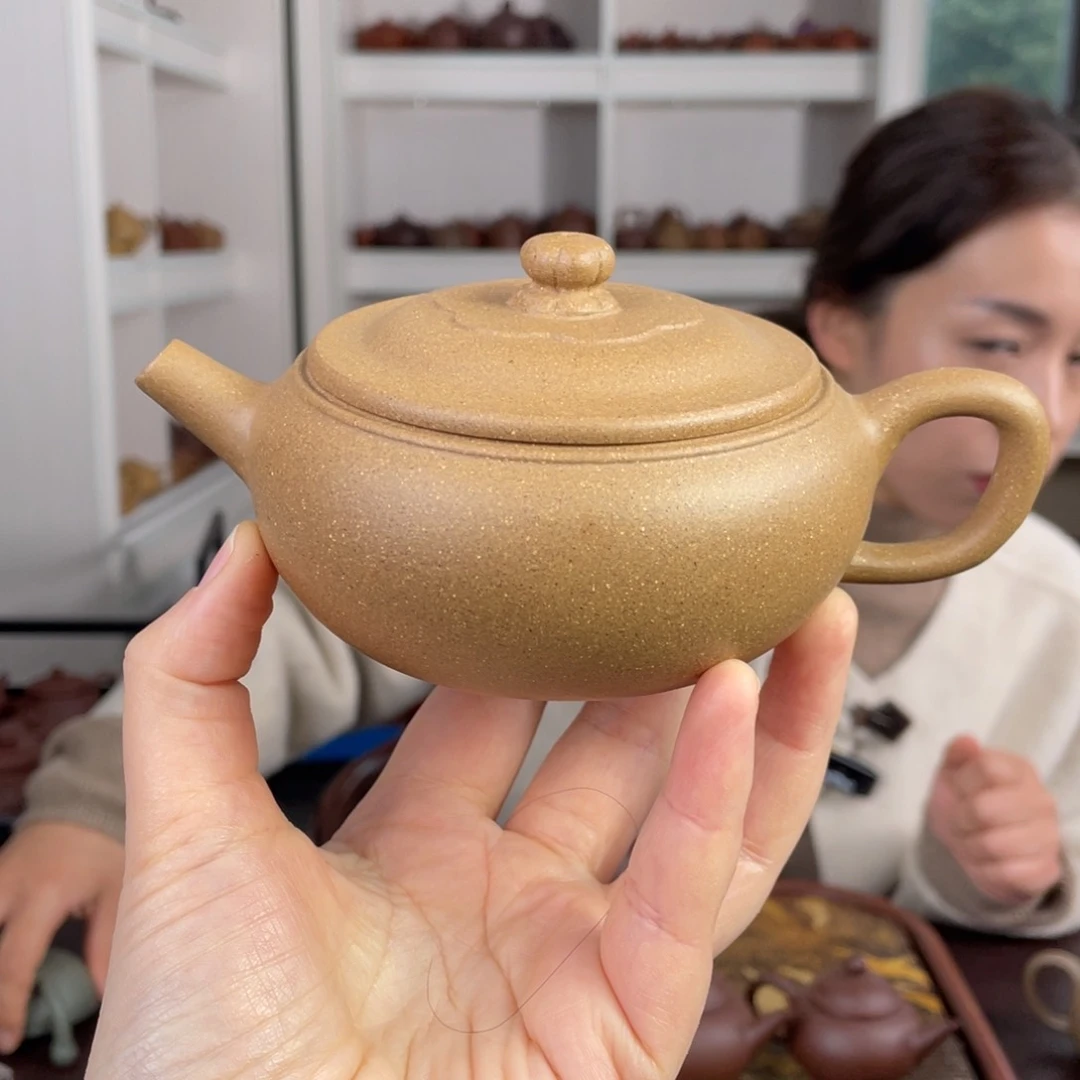 紫砂茶壶段泥梅花石鼓270cc