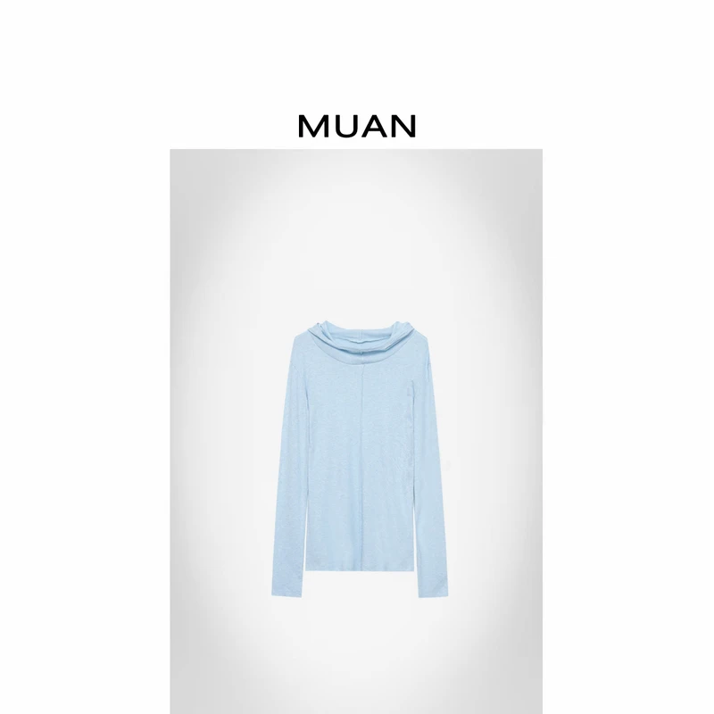 木岸MUAN：《海盐帽衫》定制宽松高级打底百搭简约上衣女CQ-JD-8356