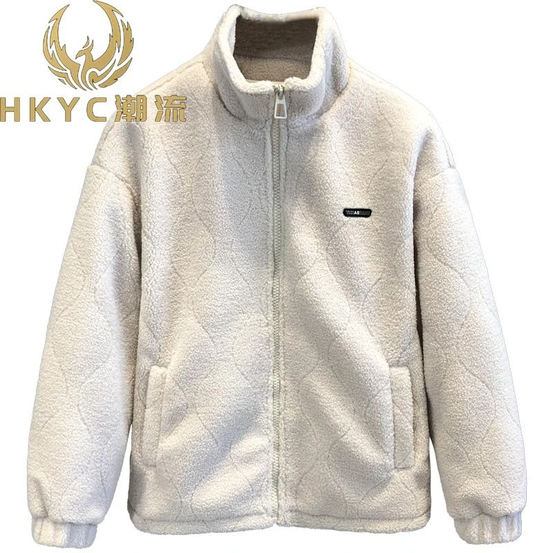 HKYC品质超细腻暖糯重磅绒外套男士冬季保暖加厚摇粒绒夹克男2025