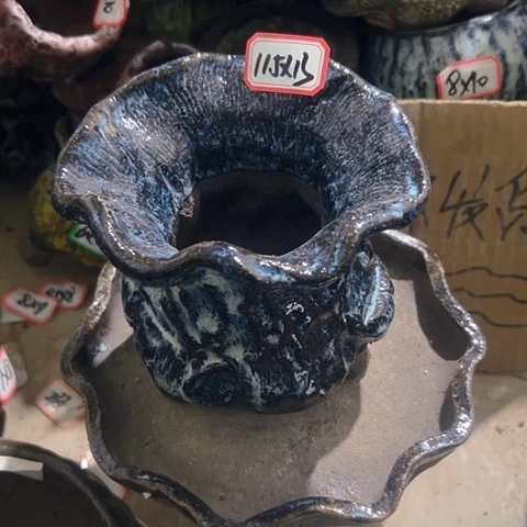 红陶粗陶花盆手工