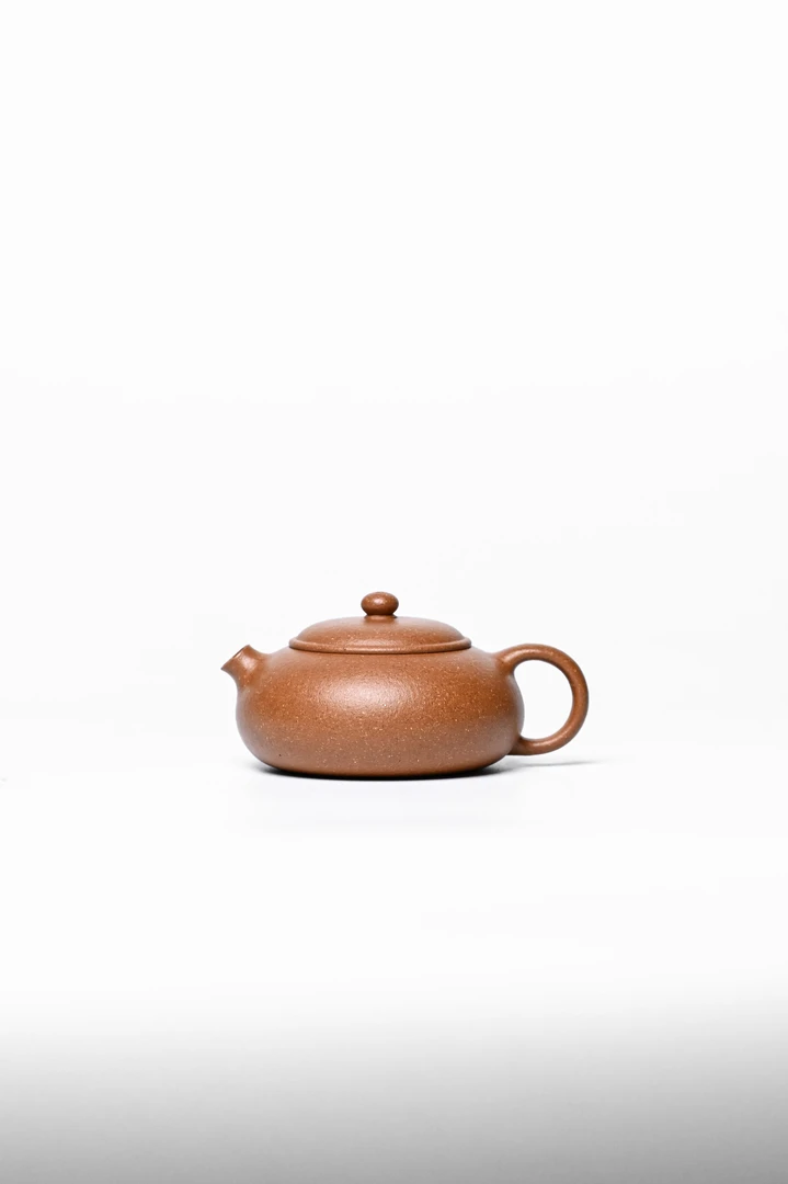 藏品【降坡·扁西施壶】宜兴原矿紫砂黄降坡精工制扁西施100CC