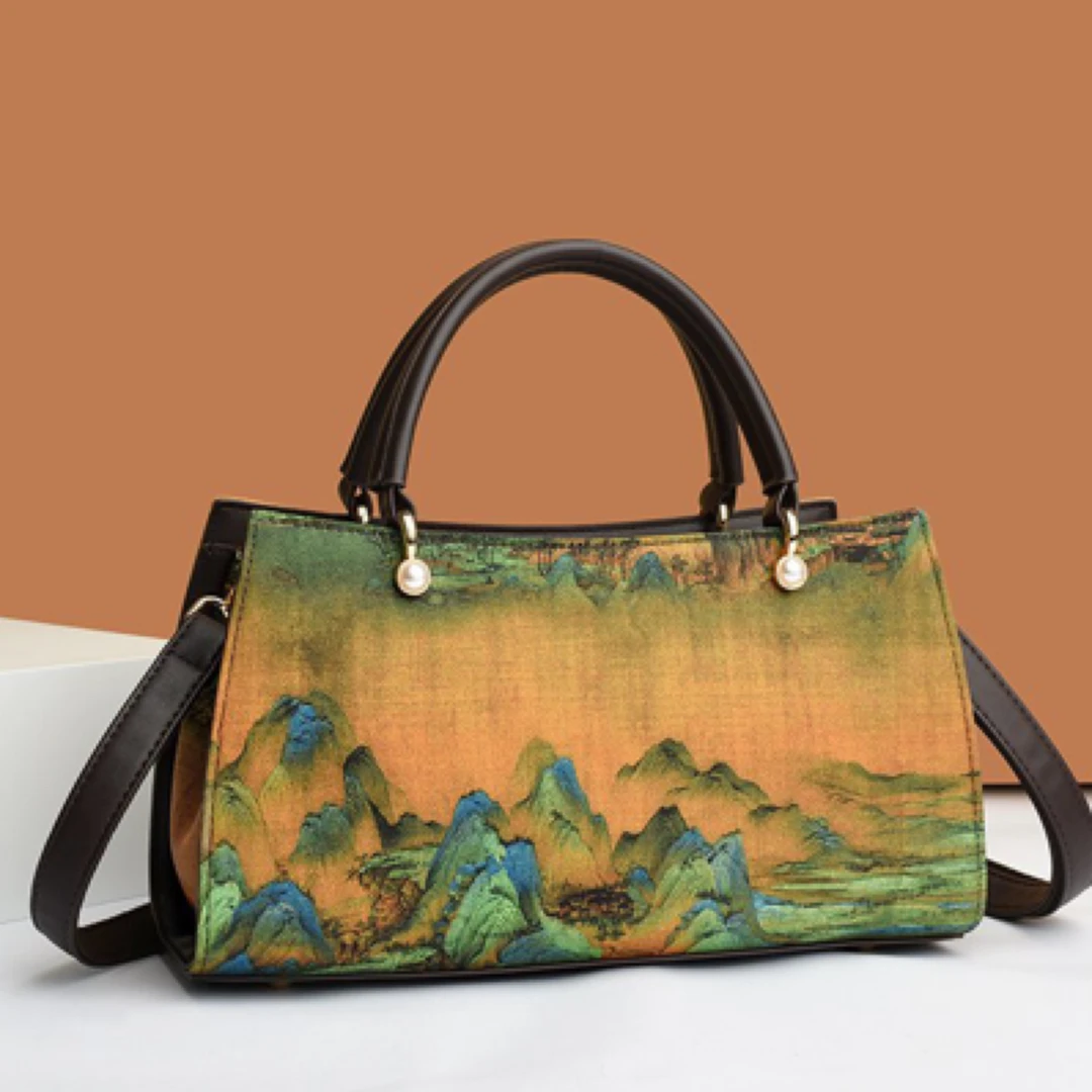 香云纱手提单肩包斜挎包妈妈的礼物包