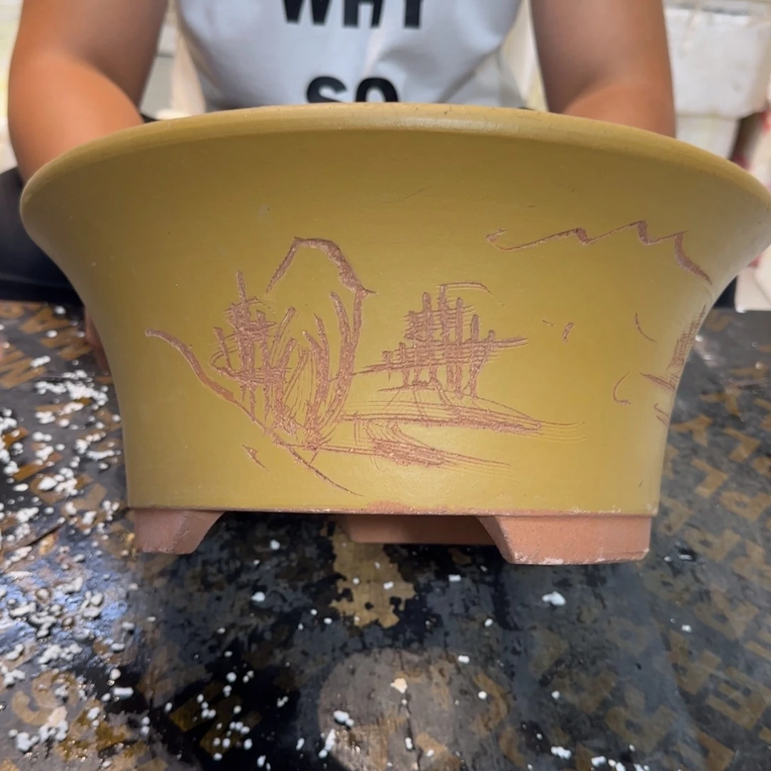 紫砂花盆口径33.14口径