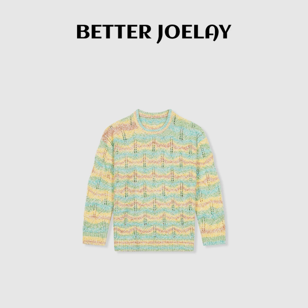 BETTER JOELAY-【花朝小院】时尚百搭温柔套头针织毛衣舒适LL5695