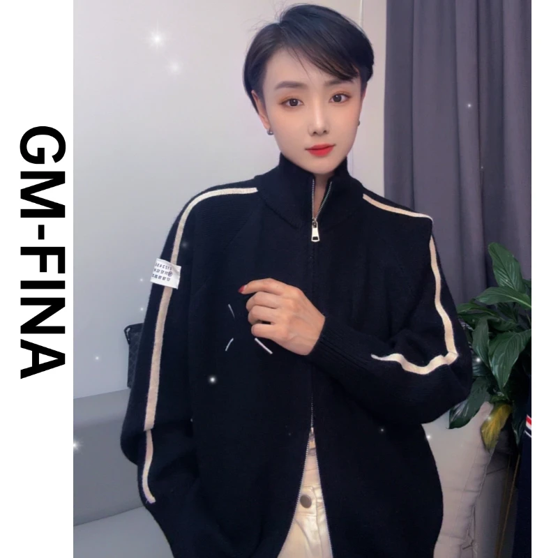 【红馆】春季男士新款外套拉链立领款针织开衫A1199