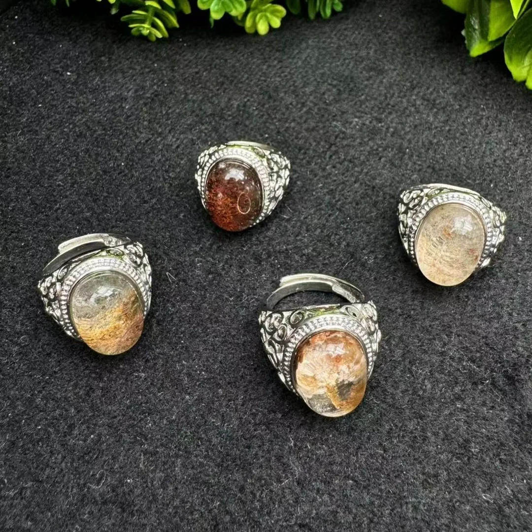 CT3551【盛年珠宝】四季幽灵发晶水晶戒指-多样性发货只发一件