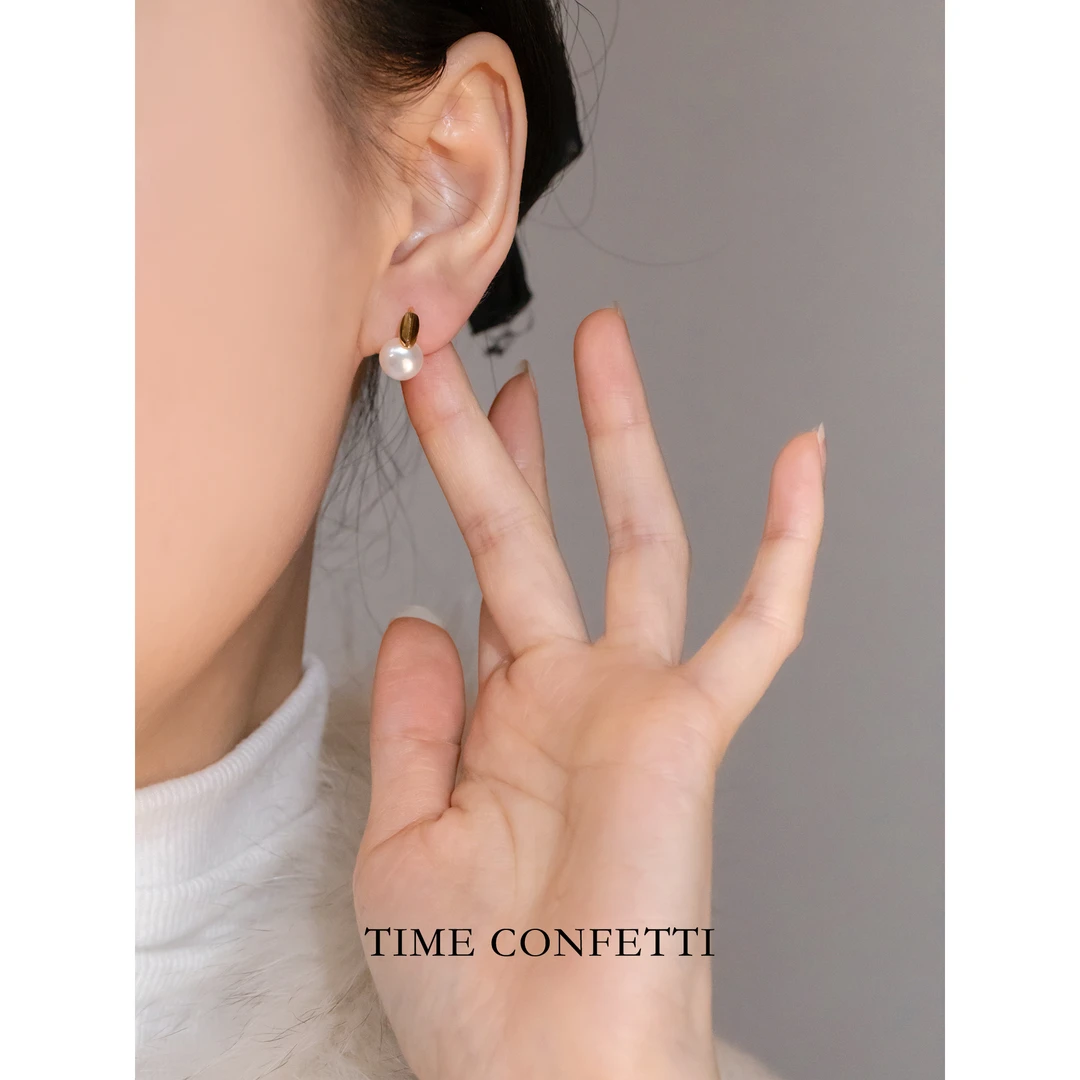 黄铜耳饰 镀K金【孙二娘】时尚百搭珠珠耳环TC 11678