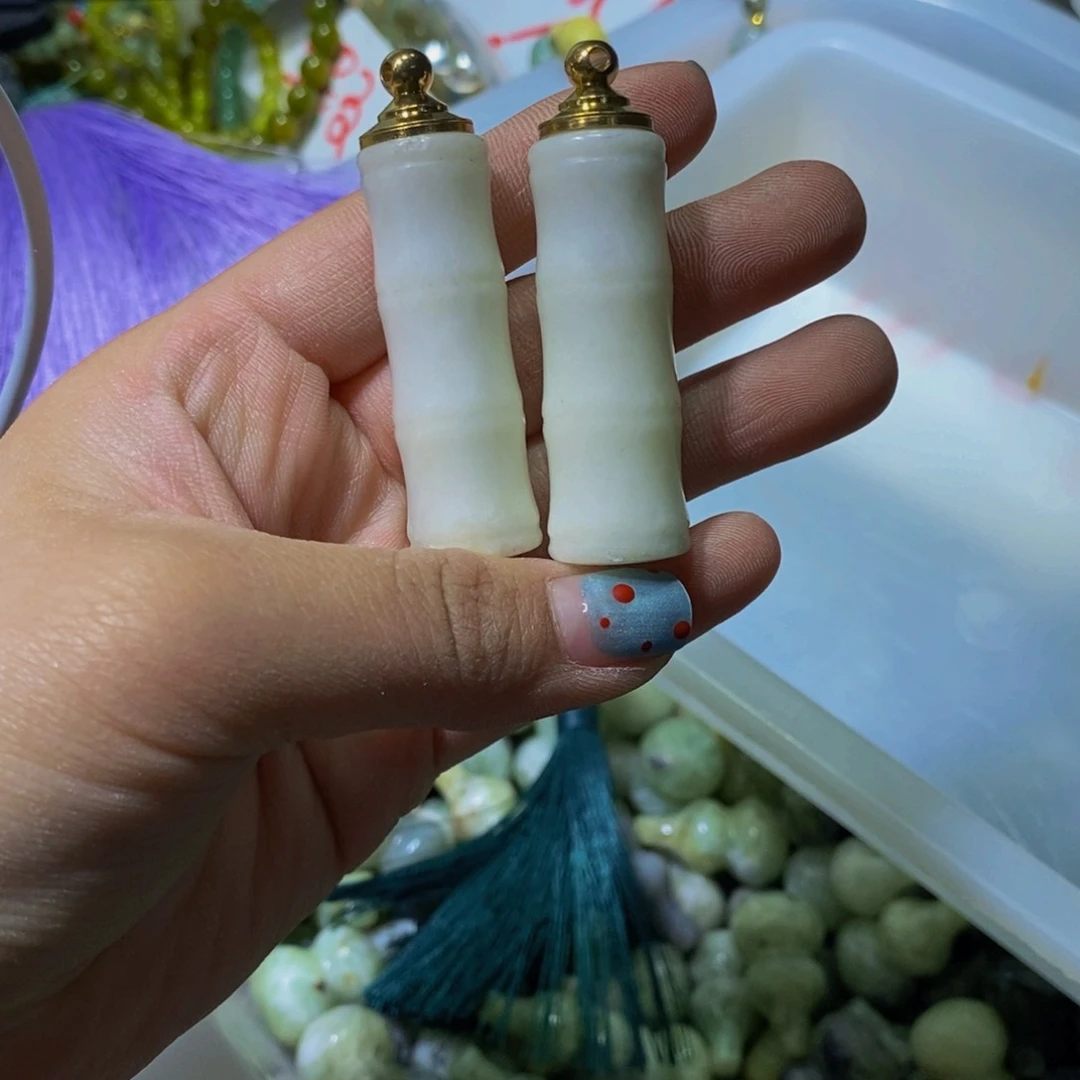 蛇纹石玉未镶嵌毛衣链85