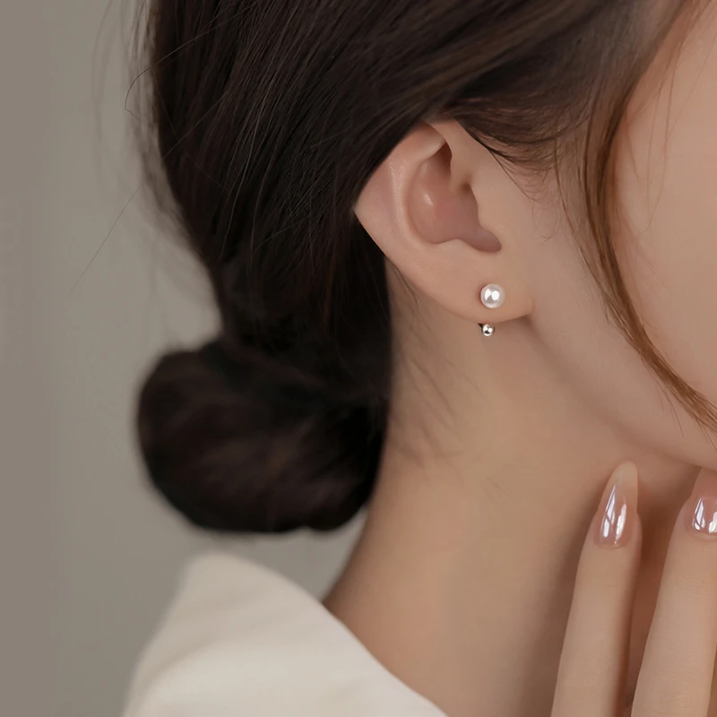 999纯银淡水珍珠耳环女耳钉2025新款爆款