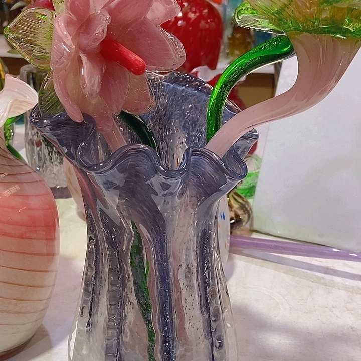 琉璃琉璃花瓶高32口18