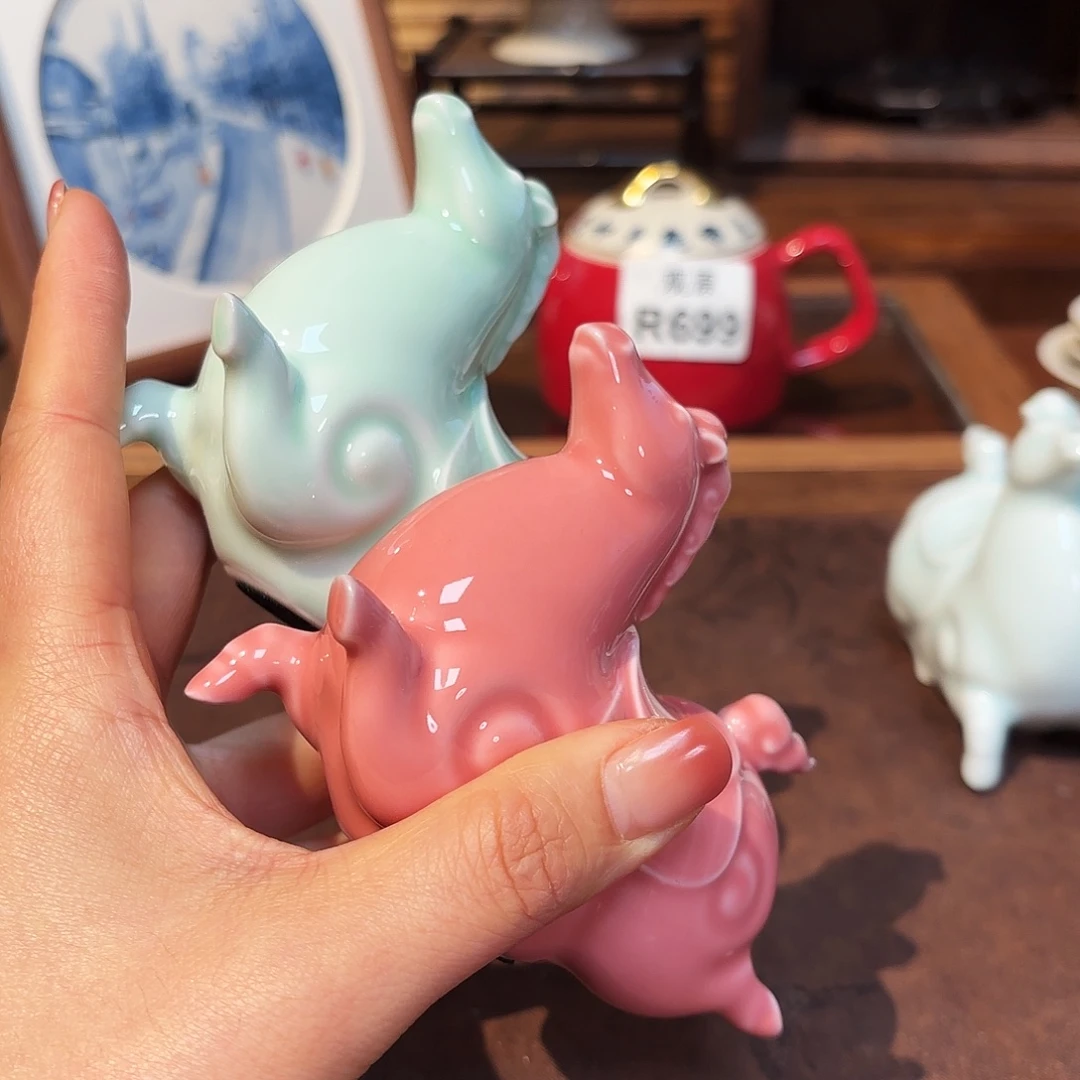 那***蓝瓷片陶瓷景德观原观原