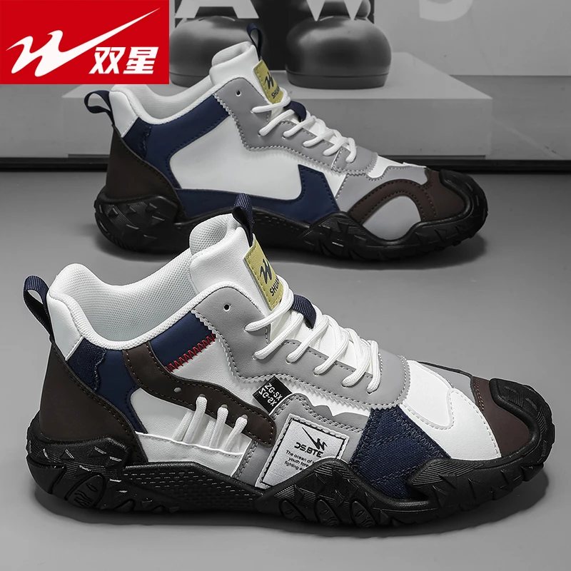 双星男鞋子男款保暖加厚棉鞋冬季2025爆款皮面男士休闲潮鞋子开车