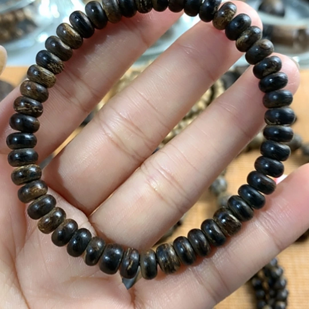 【闪购商品】沉香手串文莱黑棋7.18克沉水算盘珠单圈