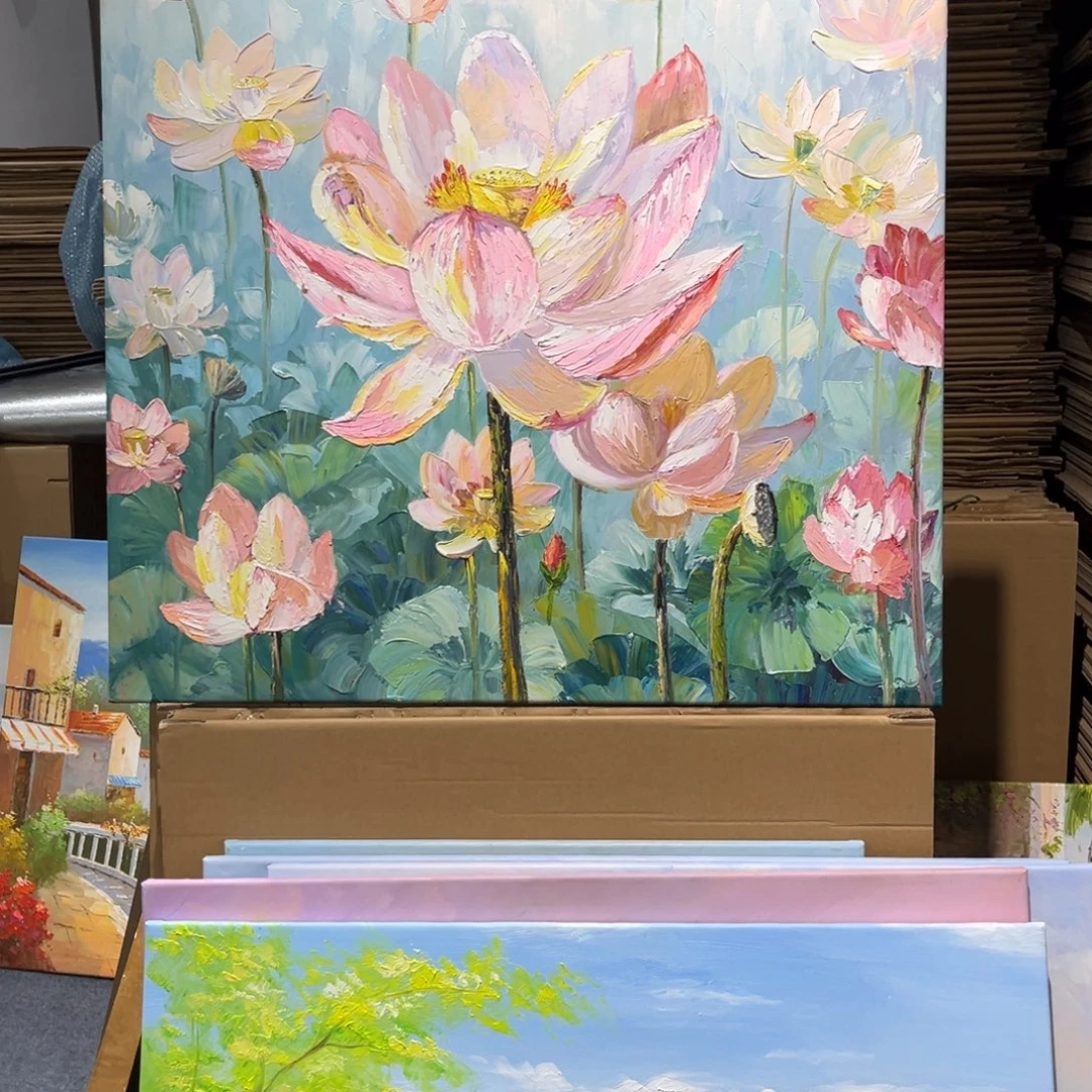 横款80x80纯手工油画