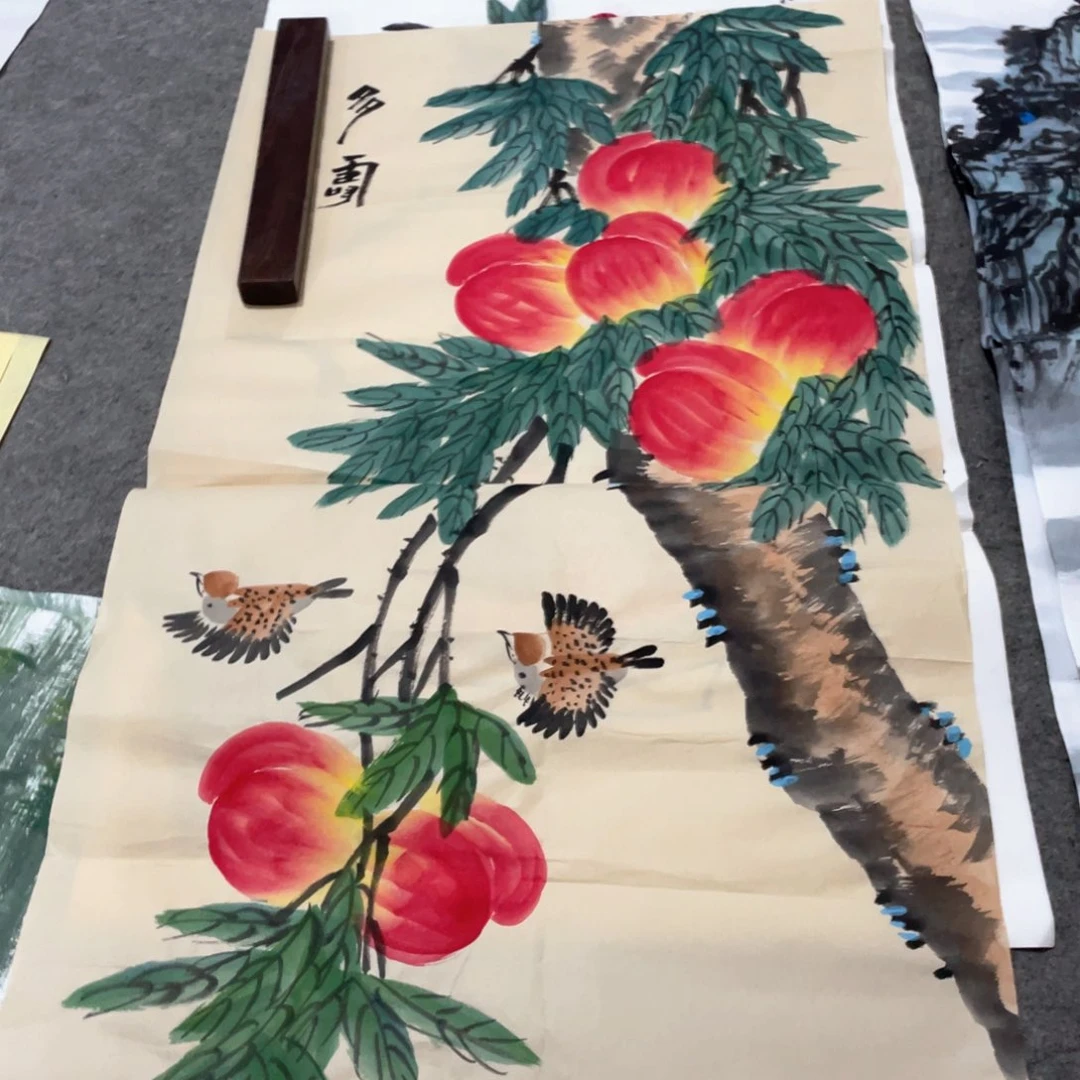 国画国画作者画心一张