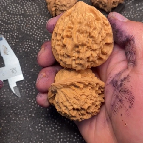 文玩核桃把件官帽5.5