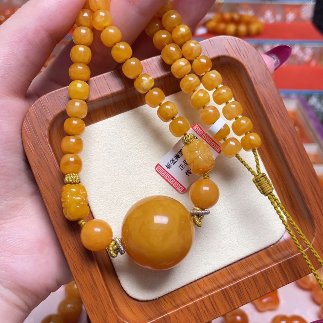 蜜蜡颈饰未镶嵌项链
